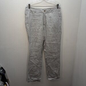 Linen Club Room Luxury Mens 32x30 Chino Light Gray 100% Linen Pants
